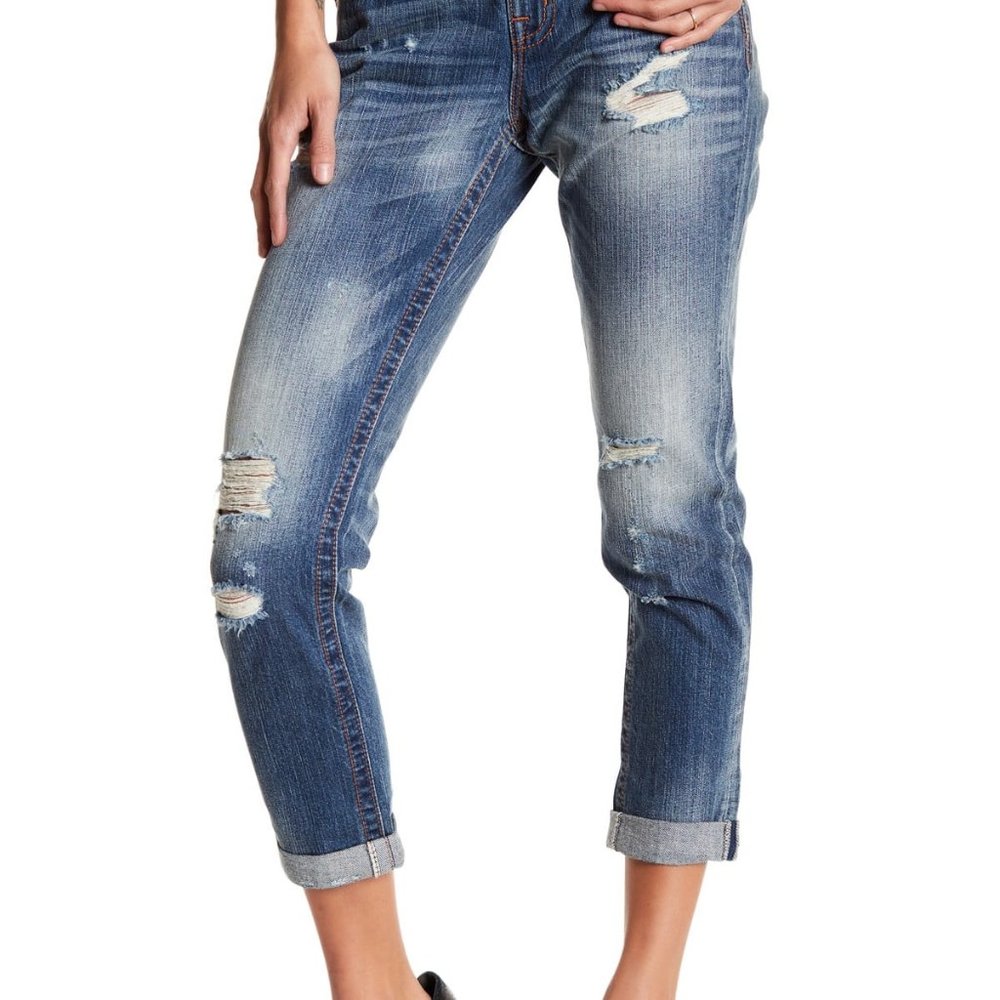 Miss Me Boyfriend Distressed Ankle Jeans Sz.27
